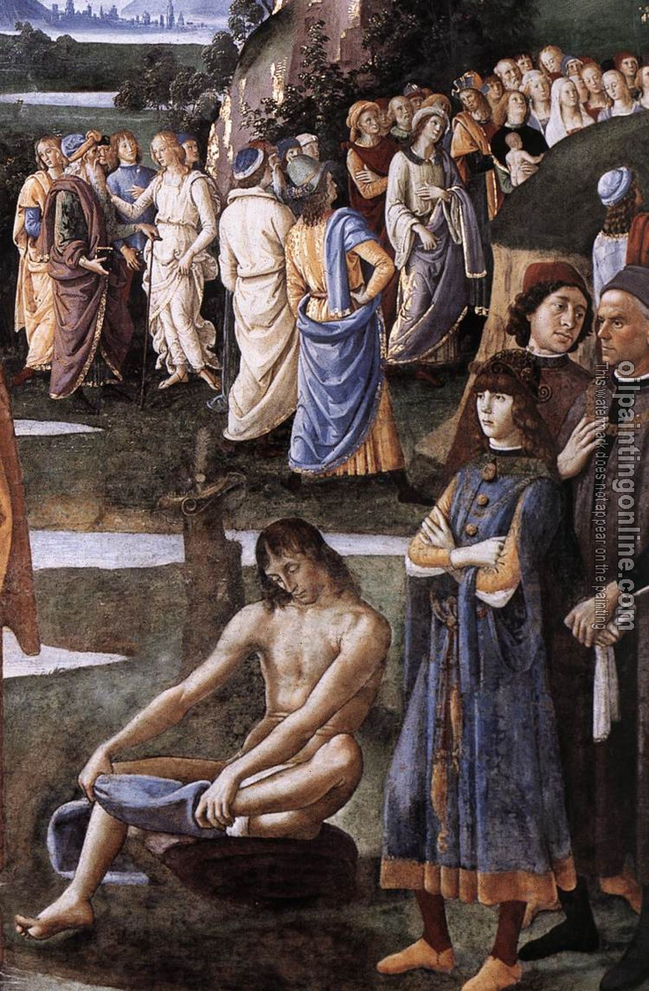 Perugino, Pietro - Baptism of Christ, detail